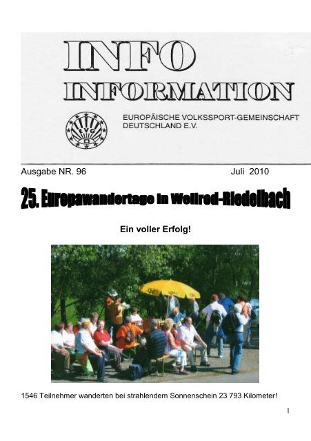 Wandern hÃ¤lt fitâ€¦â€¦â€¦.Kommt und macht mit! - EVG-Deutschland eV