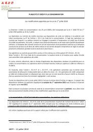 Mémo publicité et crédit - Loi du 1er juillet 2010 - ARPP