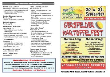 Verkaufsoffener Sonntag am 21 Verkaufsoffener Sonntag ... - Gersfeld