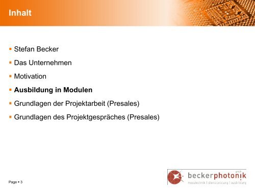 PowerPoint Template - Becker Photonik GmbH