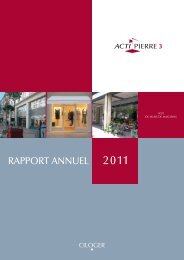 Rapport Annuel 2011 Actipierre 3 - Ciloger