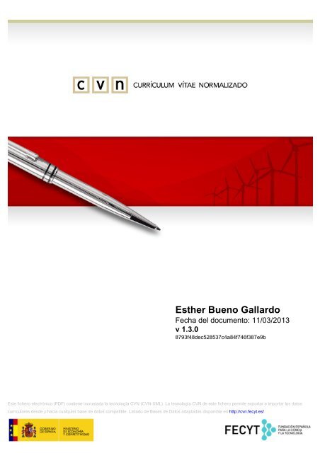 CVN - Esther Bueno Gallardo - Grupo.us.es - Universidad de Sevilla