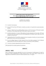 PREFECTURE DE LA MANCHE - Fédération Départementale de ...
