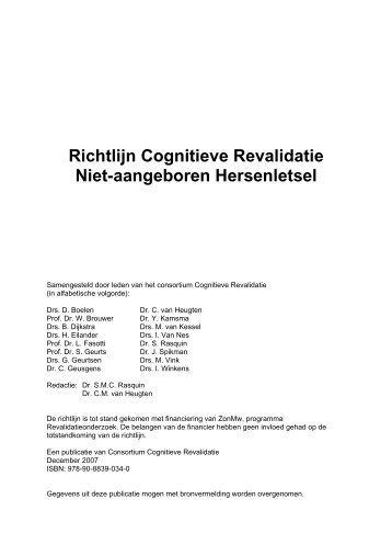 Richtlijn Cognitieve Revalidatie - SEN