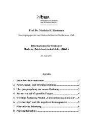 Prof. Dr. Matthias H. Hartmann - Fachbereich ...