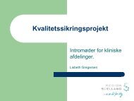 Kvalitetssikringsprojekt - Dansk Cytologiforening