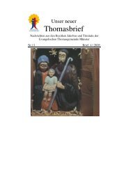 Thomasbrief - Evangelische Thomasgemeinde