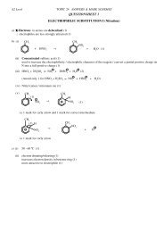 QUESTIONSHEET 1 ELECTROPHILIC SUBSTITUTION I (Nitration)