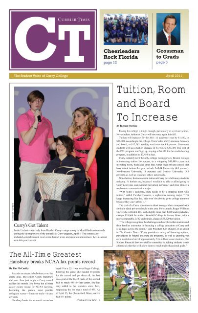 Tuition Room And Board To Increase Curry College