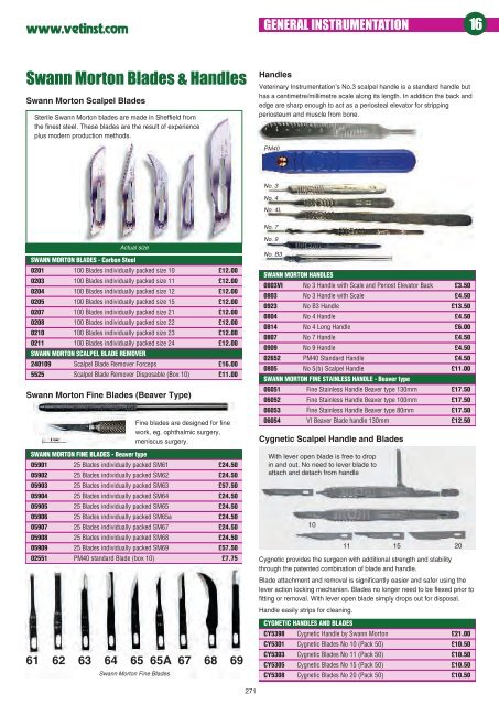 Chapter 16 - Veterinary Instrumentation