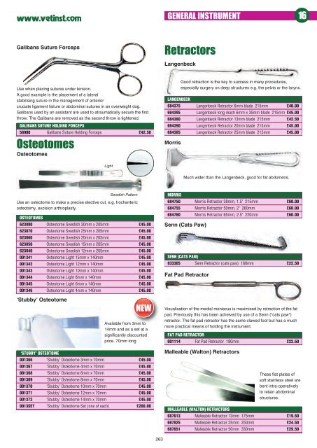 Chapter 16 - Veterinary Instrumentation