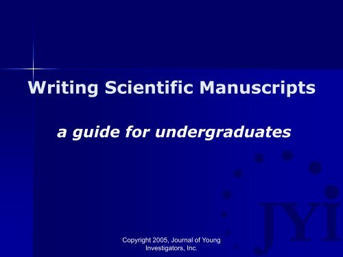 Writing Scientific Manuscripts Presentation - The INCLEN Trust