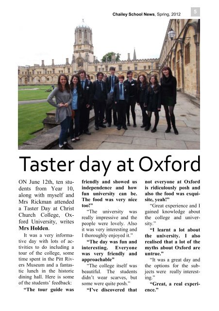 Chailey News, Summer 2012.pub - Chailey School...