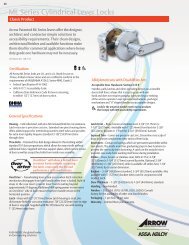 ML Series Cylindrical Lever Locks - Arrow Architectural Hardware
