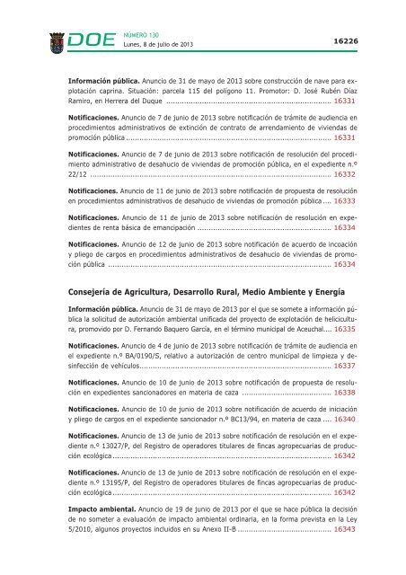 disposiciones generales i - Diario Oficial de Extremadura - Gobierno ...