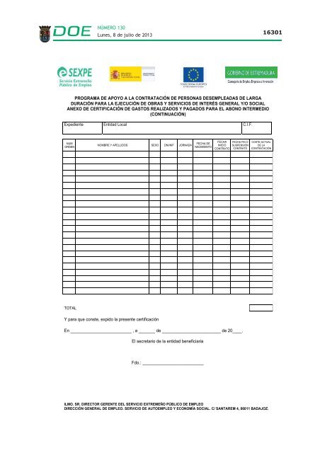 disposiciones generales i - Diario Oficial de Extremadura - Gobierno ...