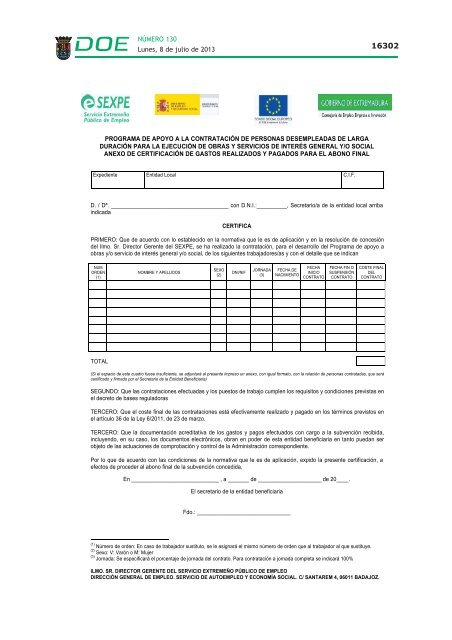 disposiciones generales i - Diario Oficial de Extremadura - Gobierno ...