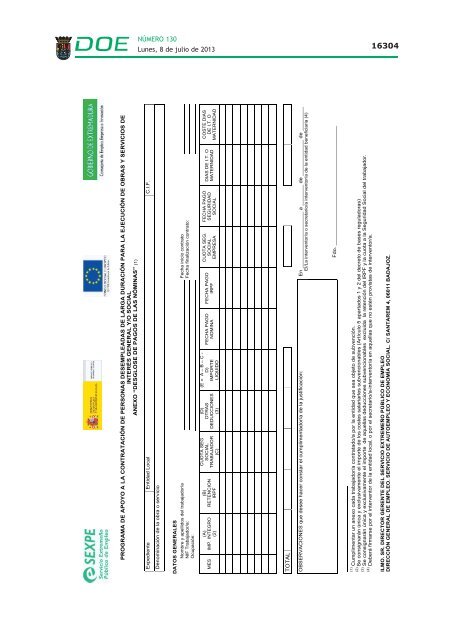 disposiciones generales i - Diario Oficial de Extremadura - Gobierno ...