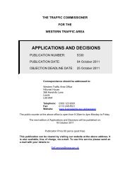APPLICATIONS AND DECISIONS 2435 Western Traffic Area