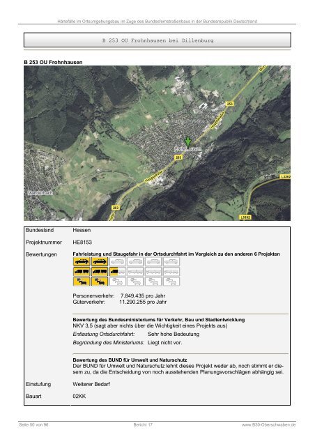 Härtefälle im Ortsumgehungsbau in Deutschland - B30 Oberschwaben