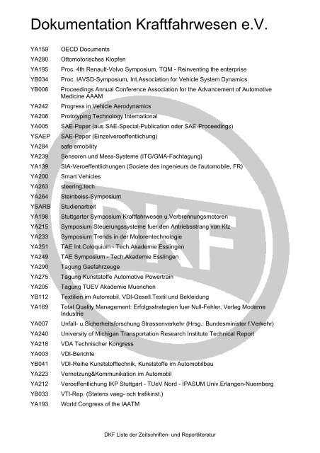 Dokumentation Kraftfahrwesen e.V. - DKF