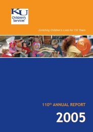 110th ANNUAL REPORT - KU Children's Services