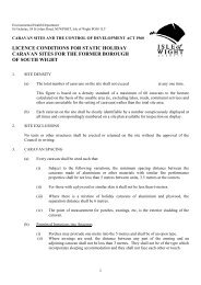 Licence conditions for static caravan sites for the former Borough of ...