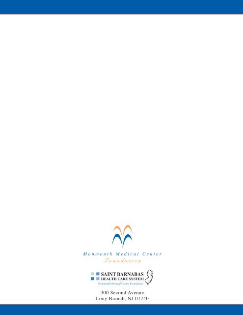 Download the 2010 Annual Report - Monmouth Medical Center ...