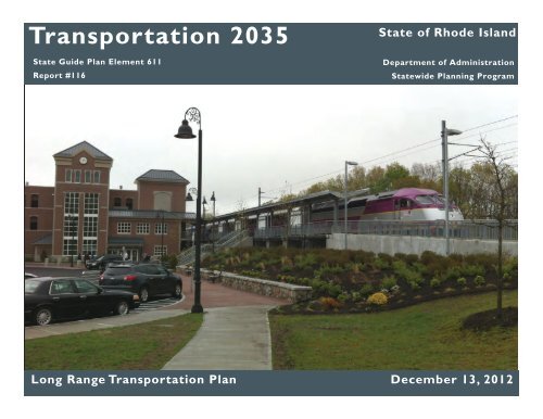 transportation 2035 state of rhode island division of planning