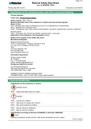 Material Safety Data Sheet - Malarkey Roofing Products