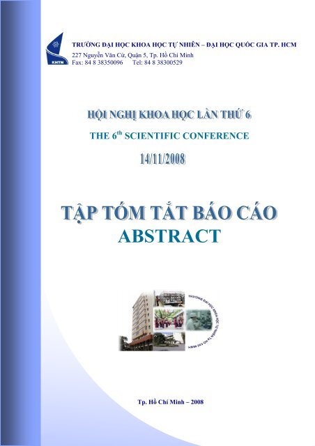 Há»i nghá» Khoa há»c thÆ°á»ng niÃªn ÄH KH Tá»± NhiÃªn ... - Website cÃ¡ nhÃ¢n