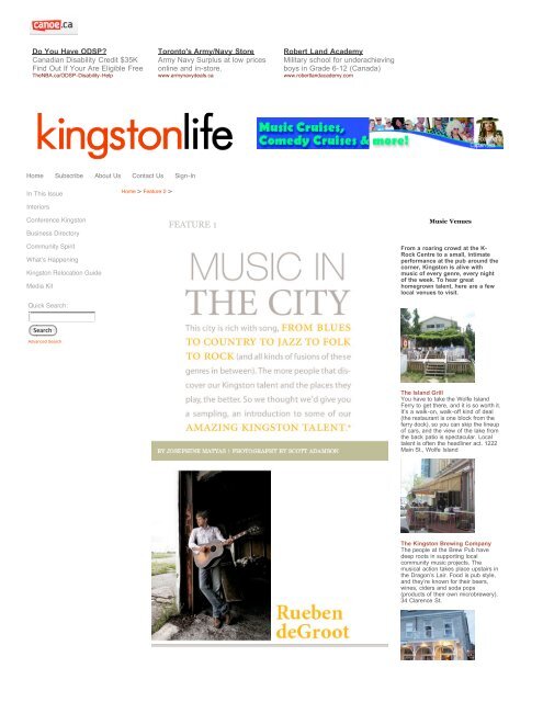 Kingston Life - Josephine Matyas | Writer Without Borders