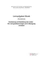 Lernaufgaben Musik - Standardsicherung NRW