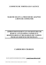 Cahier charges fournitures bureau 2010 - Portes-lÃ¨s-Valence