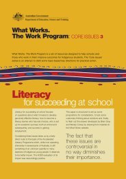 Core Issues 3: Literacy - What Works