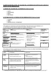 clasificacion del nivel de calidad de la evidencia de articulos ...