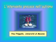 L'intervento precoce nell'autismo (P.Filippello ... - Consorzio Sol.Co.