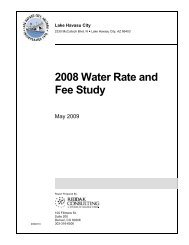 2008 Water Rate and Fee Study - Lake Havasu City