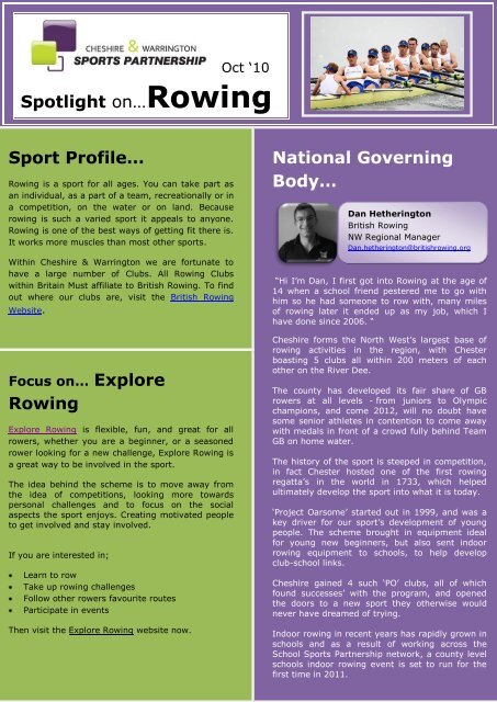 National Governing Bodyâ¦ Spotlight onâ¦Rowing ... - British Rowing