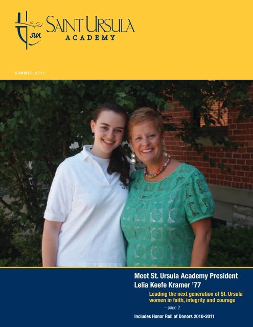 Meet St. Ursula Academy President Lelia Keefe Kramer '77