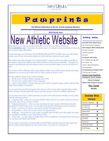 Spring Pawprints - Saint Ursula Academy