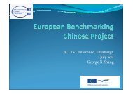 European Benchmarking Chinese Project - EBCL - Eu.com