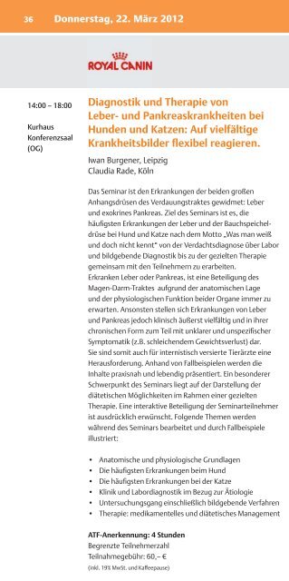 24. BBF 2012 Programmheft - MVS Medizinverlage Stuttgart