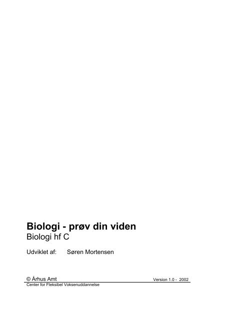 Biologi - prÃ¸v din viden - VUC Aarhus