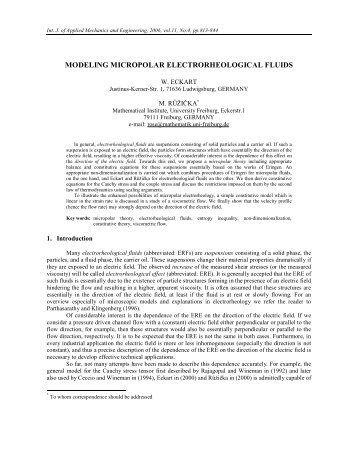 modeling micropolar electrorheological fluids - International Journal ...