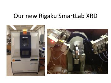 James Wingert, Rigaku SmartLab XRD Specs