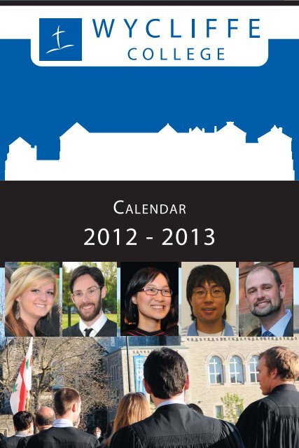 2012-13 Academic Calendar.pdf - Wycliffe College