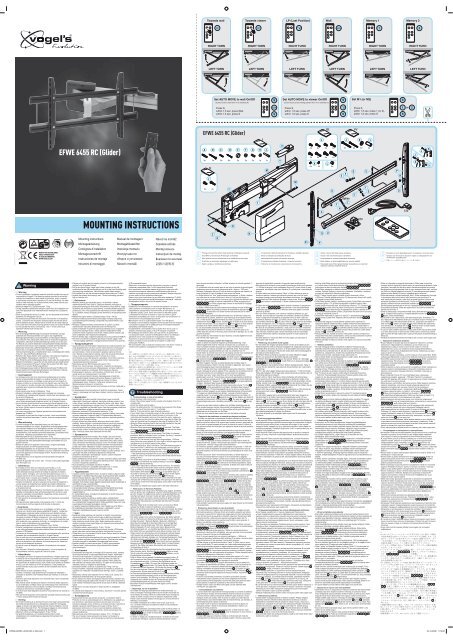MOUNTING INSTRUCTIONS - Vogels