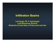Infiltration Basins - Waukesha County