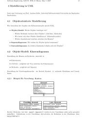 4 Modellierung in UML 4.1 Objektorientierte Modellierung 4.2 Objekt ...